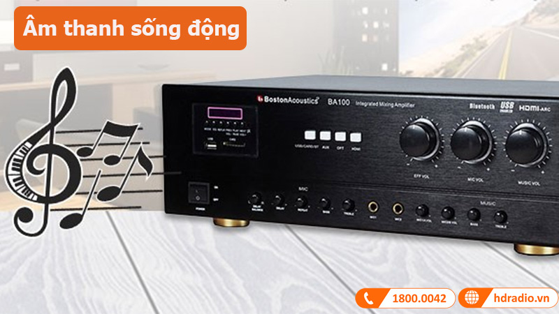 Amply Boston Acoustics BA100 âm thanh sống động 