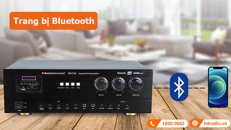 Amply Boston Acoustics BA150 trang bị Bluetooth 