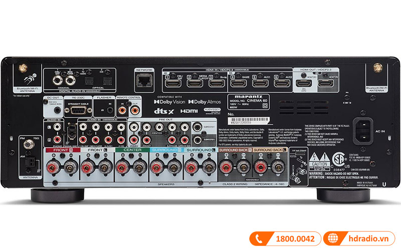 Các kết nối amply Marantz Cinema 60