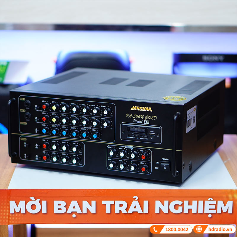 Amply Jarguar 506N Gold Digital, 1800W/4 Kênh, Bluetooth, Anti-Feedback-6