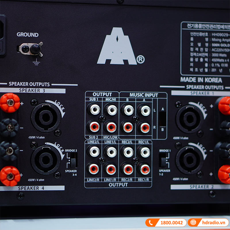 Amply Jarguar 506N Gold Digital, 1800W/4 Kênh, Bluetooth, Anti-Feedback-20