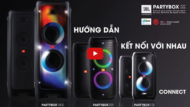 kết nối các loa jbl party box 100 qua TWS
