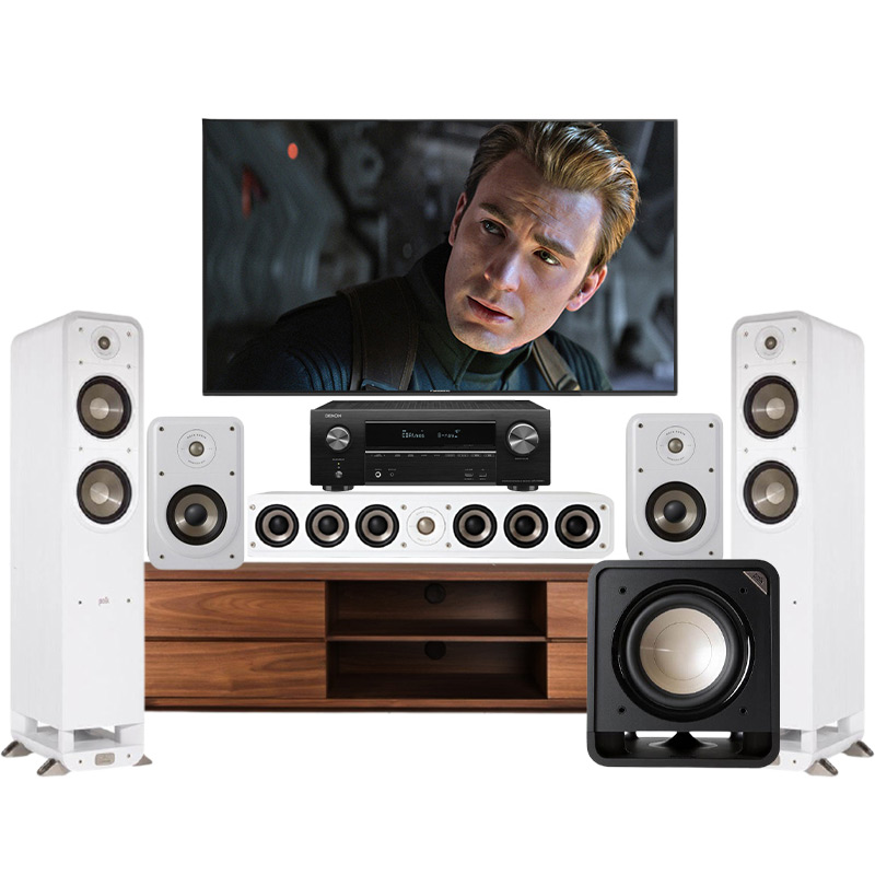Bộ dàn âm thanh xem phim 5.1 Polk AT-GD33 (Denon AVR-X1600H, Polk Audio Signature S50, S10, S30, Sub Polk Audio HTS10)