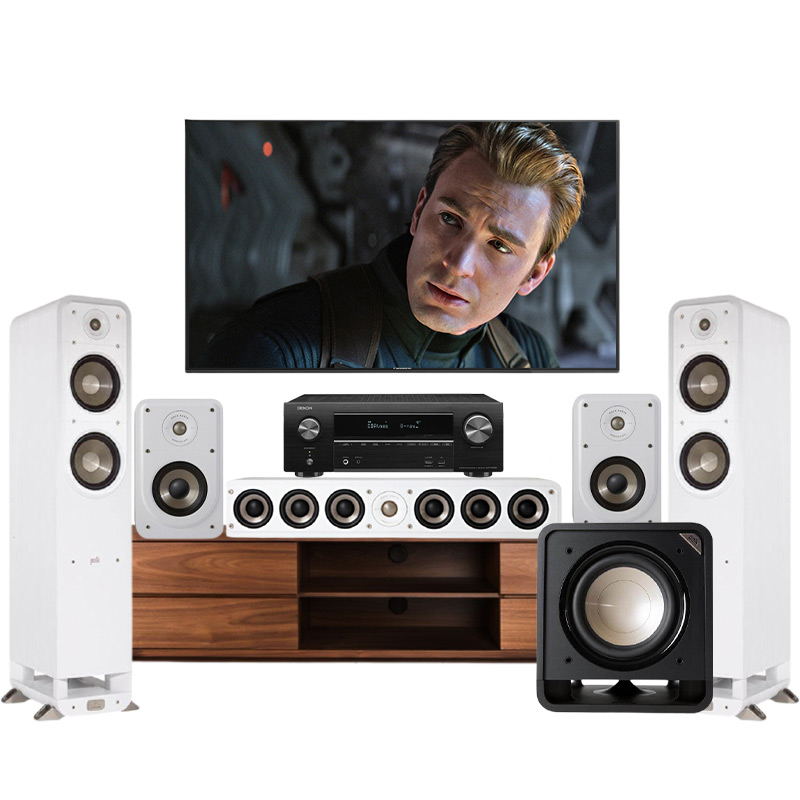 Bộ dàn âm thanh xem phim 5.1 Polk Audio, Denon AT-GD34 (Denon AVR-X1600H, Polk Audio Signature S55, S10, S35, Sub Polk Audio HTS10)