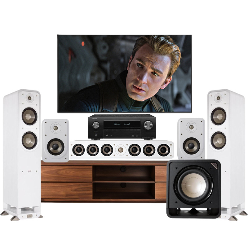 Bộ dàn âm thanh xem phim 5.1 Denon, Polk Audio AT-GD35 (Denon AVR-X2600H, Polk Audio Signature S60, S10, S35, HTS10)
