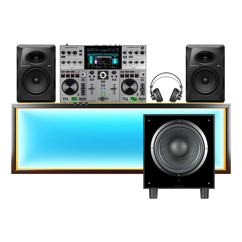 Dàn âm thanh DJ Denon DHD132 (Prime Go+, HD7, VM-80, Loa sub Wharfedale SW12)