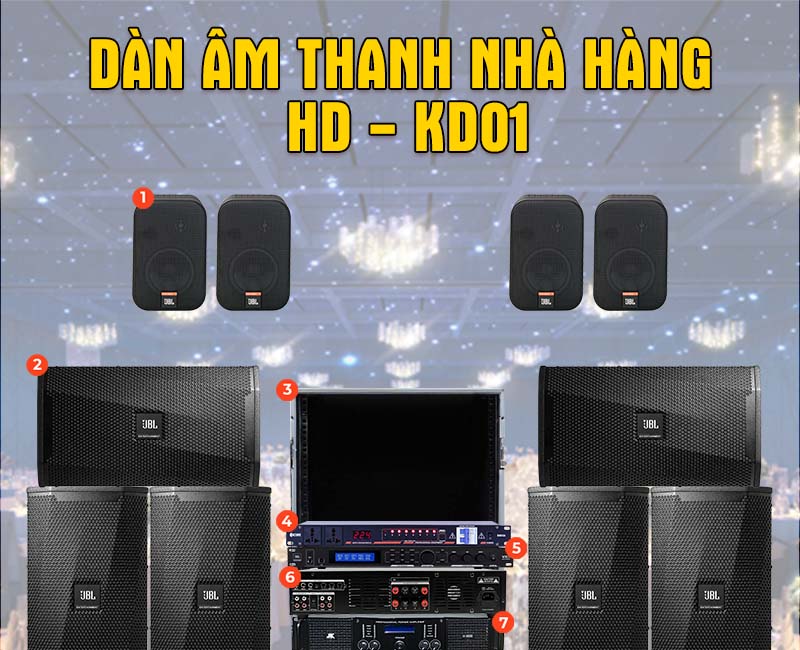 Dàn âm thanh kinh doanh nhà hàng HD-KD01