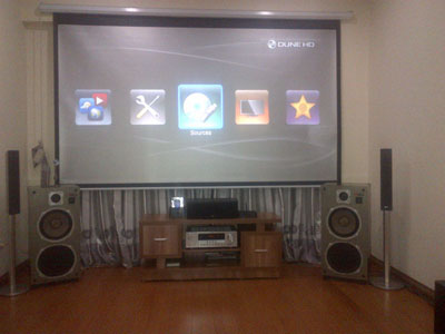 Phòng chiếu phim 3D gia đình đơn giản tại Chung Cư Trung Hòa nhân chính