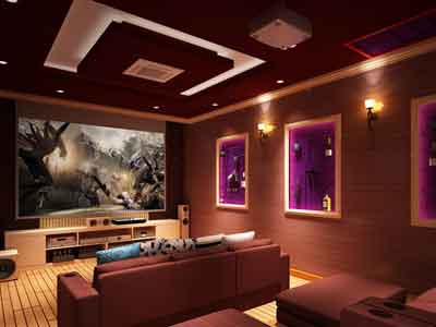 Thiết kế phòng chiếu phim khu biệt thự VinHomes