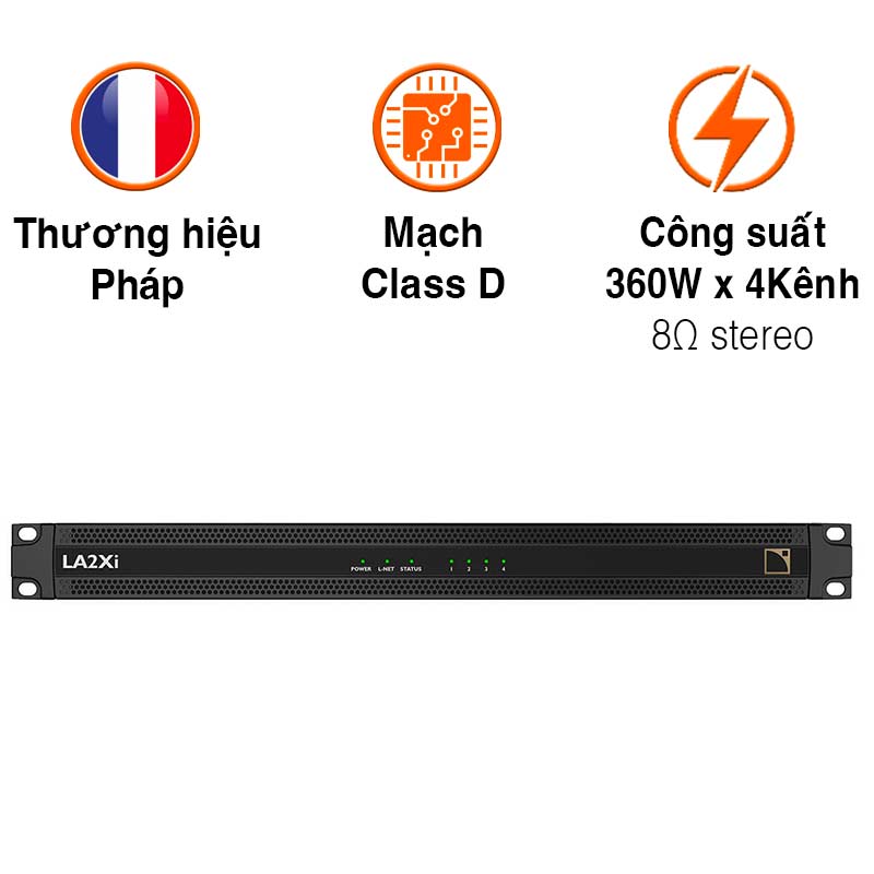 Công suất L-Acoustics LA2Xi, 360W x 4 Kênh