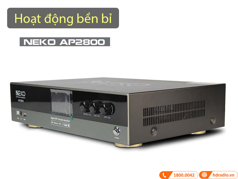 Hệ thống Neko AP2800 hoạt động bền bỉ Đẩy công suất liền vang Neko AP2800
