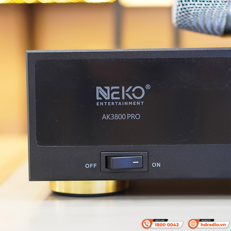 Cục Đẩy Liền Vang Neko AK3800 Pro, 700W x 2 Kênh, Màn Hình Cảm Ứng, Bluetooth-4