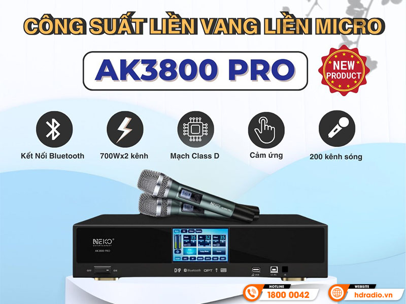 Cục đẩy liền vang Neko AK3800 Pro