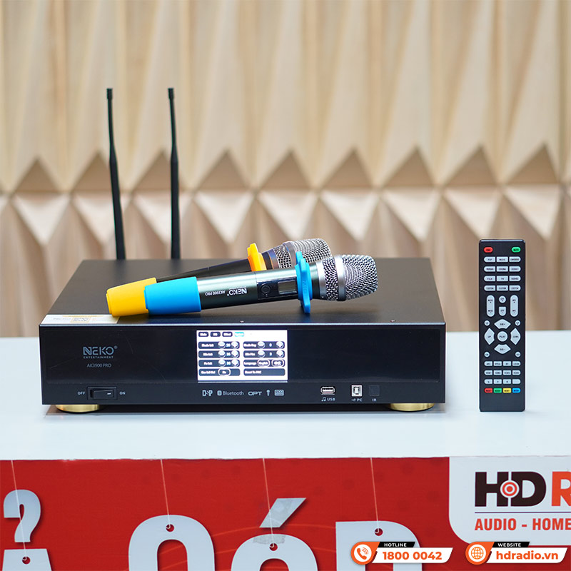 Đẩy liền vang mic Neko AK3900 Pro, 700W x 2 Kênh, Màn Hình Cảm Ứng, Bluetooth-1