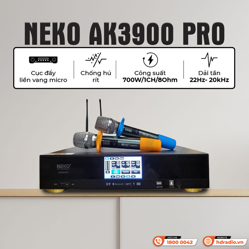 Đẩy liền vang mic Neko AK3900 Pro