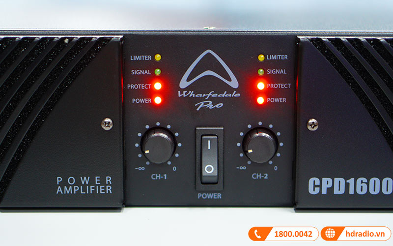 Mặt trước cục đẩy Wharfedale CPD1600 Mặt trước cục đẩy Wharfedale CPD1600