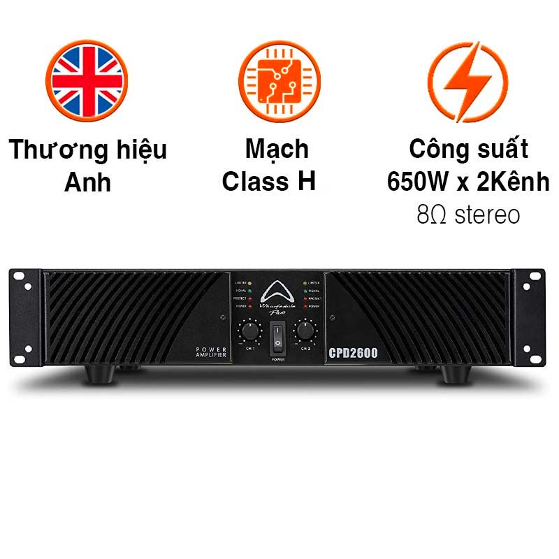 Cục công suất Wharfedale CPD2600, 650W x 2 Kênh