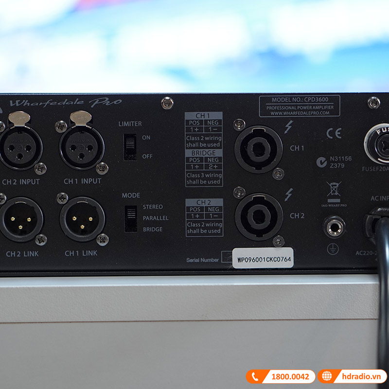 Cục công suất Wharfedale CPD3600, 870W x 2 Kênh-5