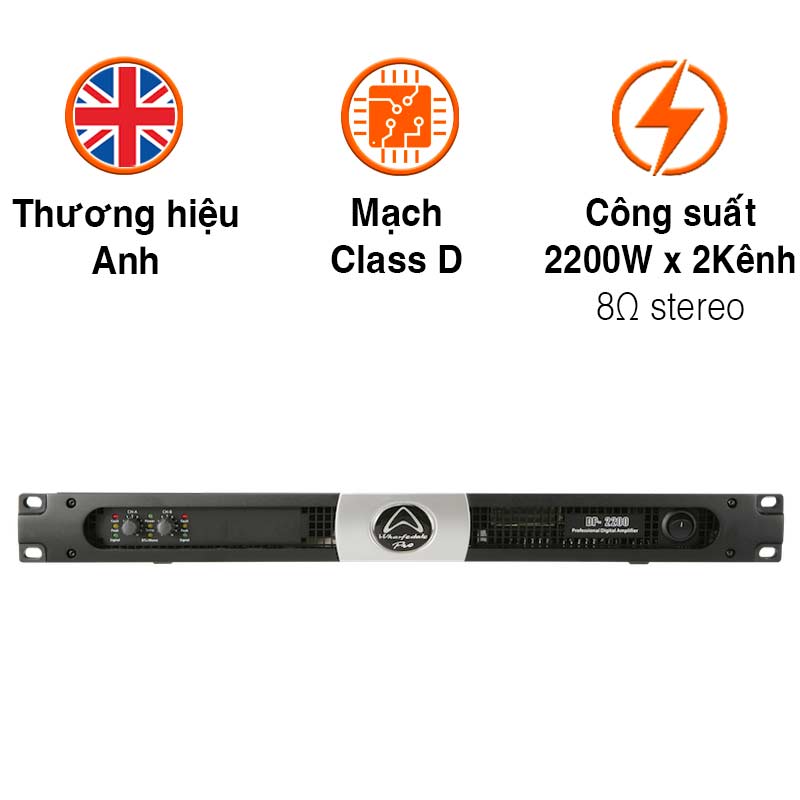 Cục đẩy Wharfedale DP2200, 2200W x 2 Kênh