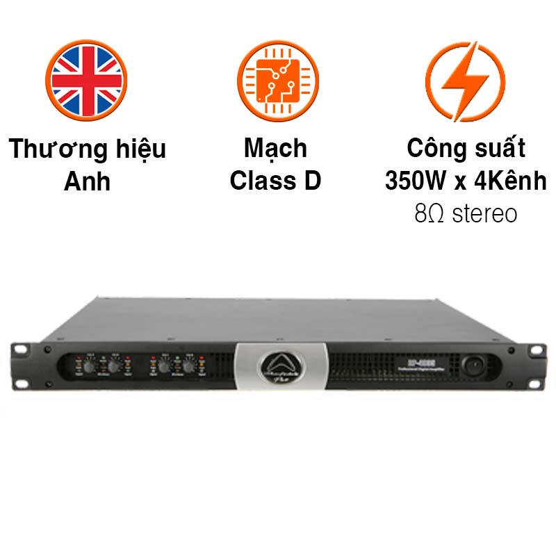 Cục đẩy Wharfedale DP4035, 350W x 4 Kênh