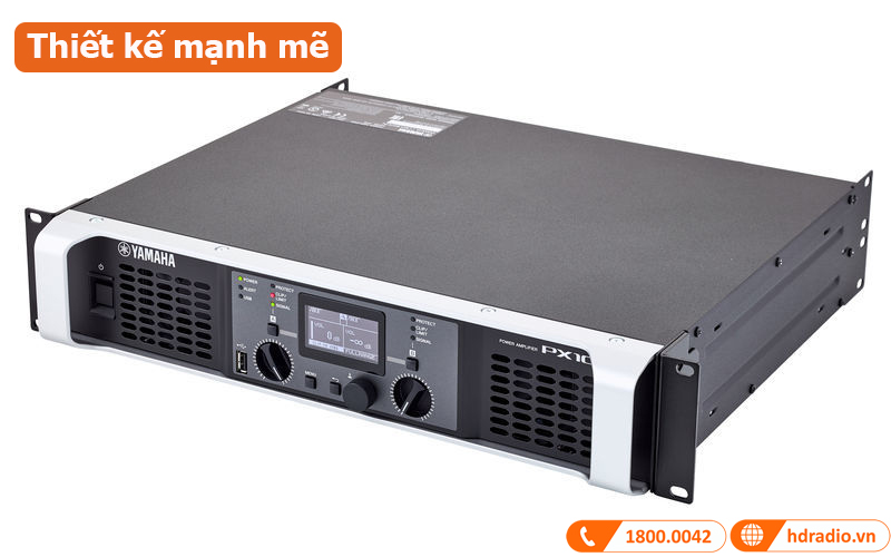 Công suất Yamaha PX10 thiết kế mạnh mẽ