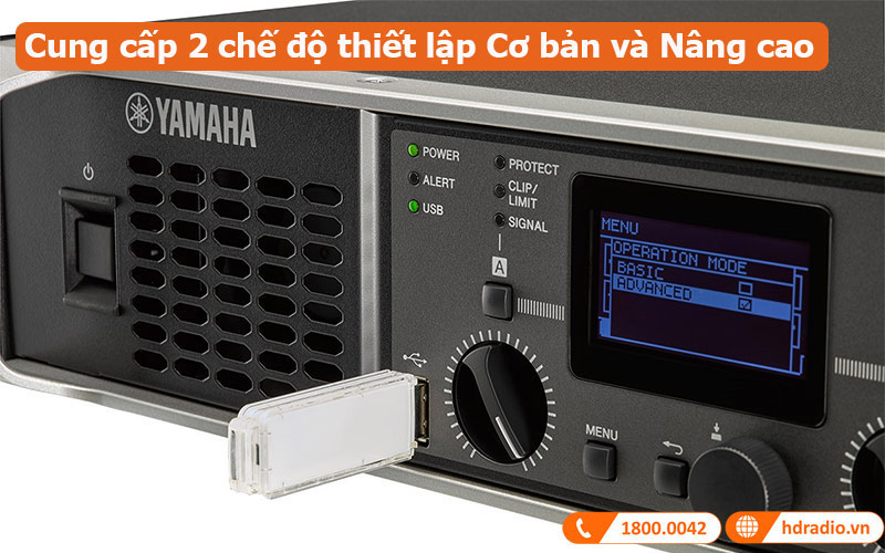 Công suất Yamaha PX10 2 chế độ thiết lập 