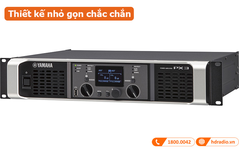 Cục đẩy Yamaha PX3 thiết kế hiện đại 