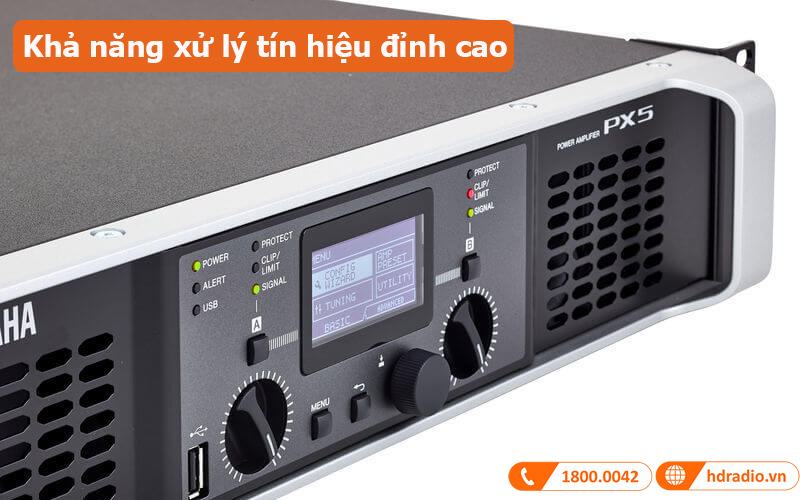 Cục đẩy Yamaha PX5 khả năng xử lý tín hiệu đỉnh cao