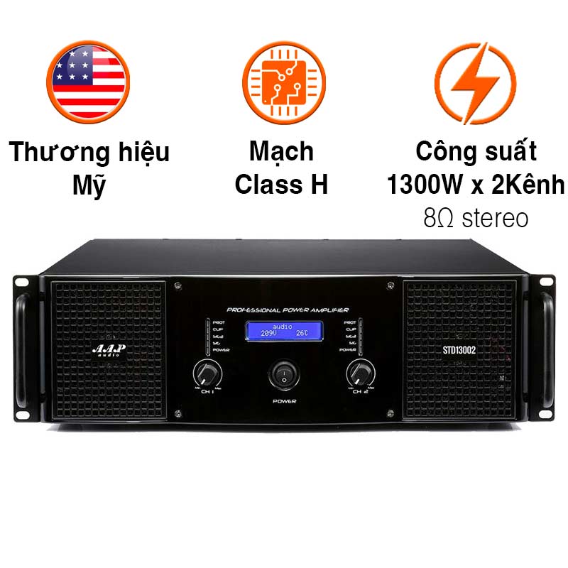 Cục Đẩy AAP STD13002, 1300W x 2 Kênh