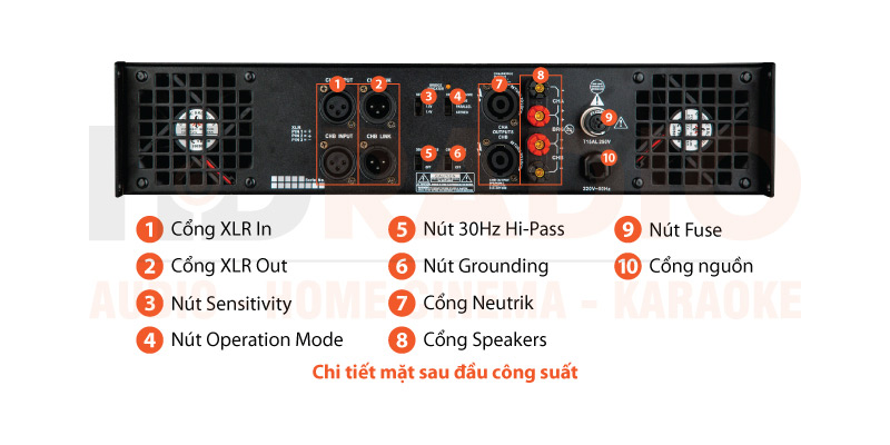 Đẩy công suất AM DH600 Đẩy công suất AM DH600