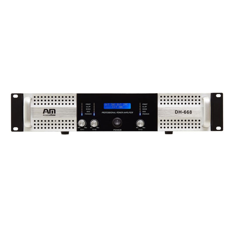 Cục đẩy công suất AM DH668, 600w x2 kênh + 800w x1 Kênh