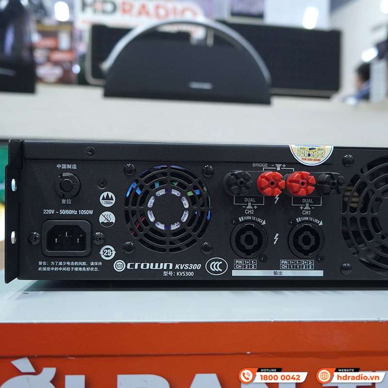 Cục đẩy công suất Crown KVS300, Công Suất 300W x 2 Kênh ở 8 ohm-6