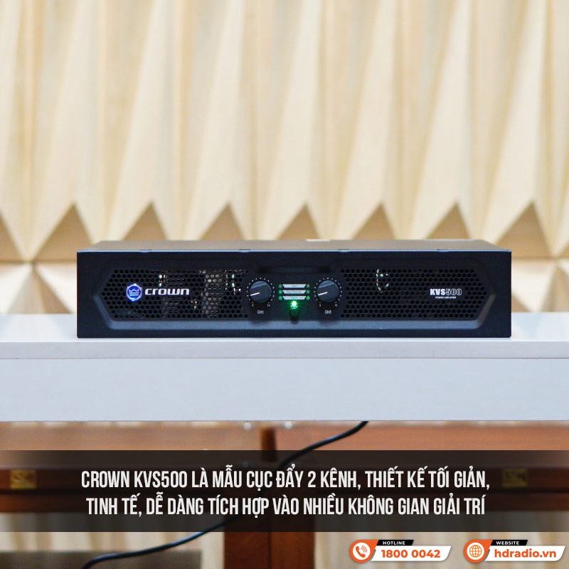 Cục đẩy công suất Crown KVS500, Class AB, 500W x 2 Kênh-2
