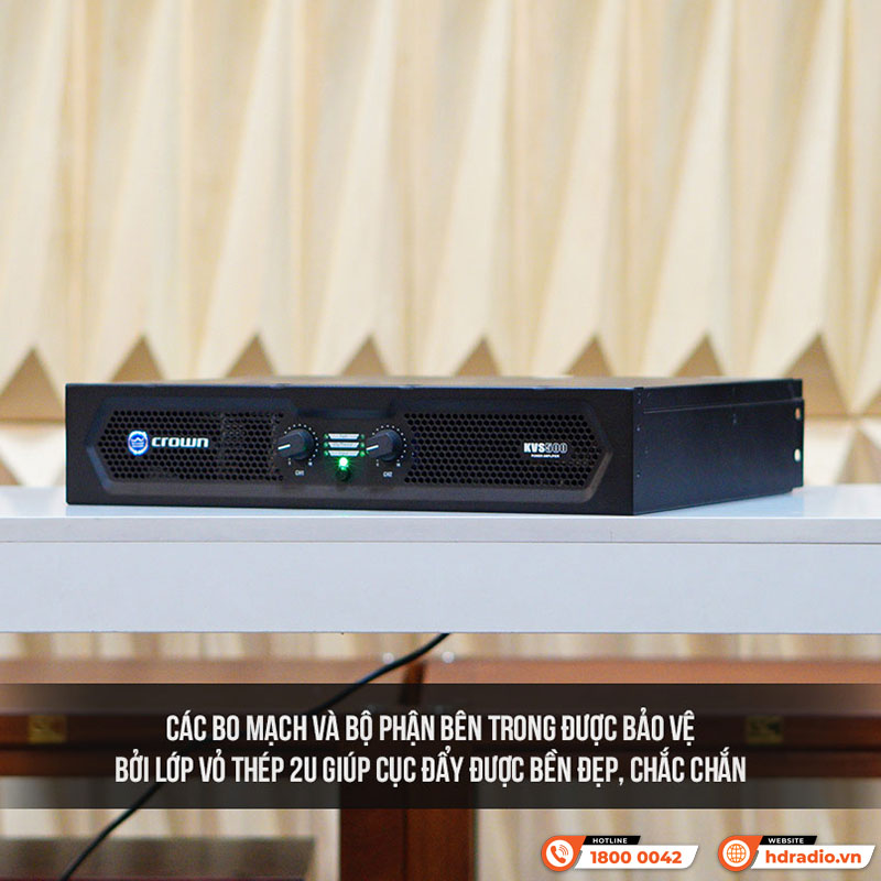 Cục đẩy công suất Crown KVS500, Class AB, 500W x 2 Kênh-4