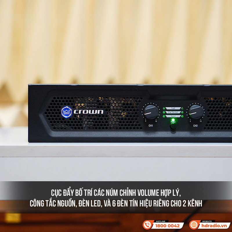 Cục đẩy công suất Crown KVS500, Class AB, 500W x 2 Kênh-5