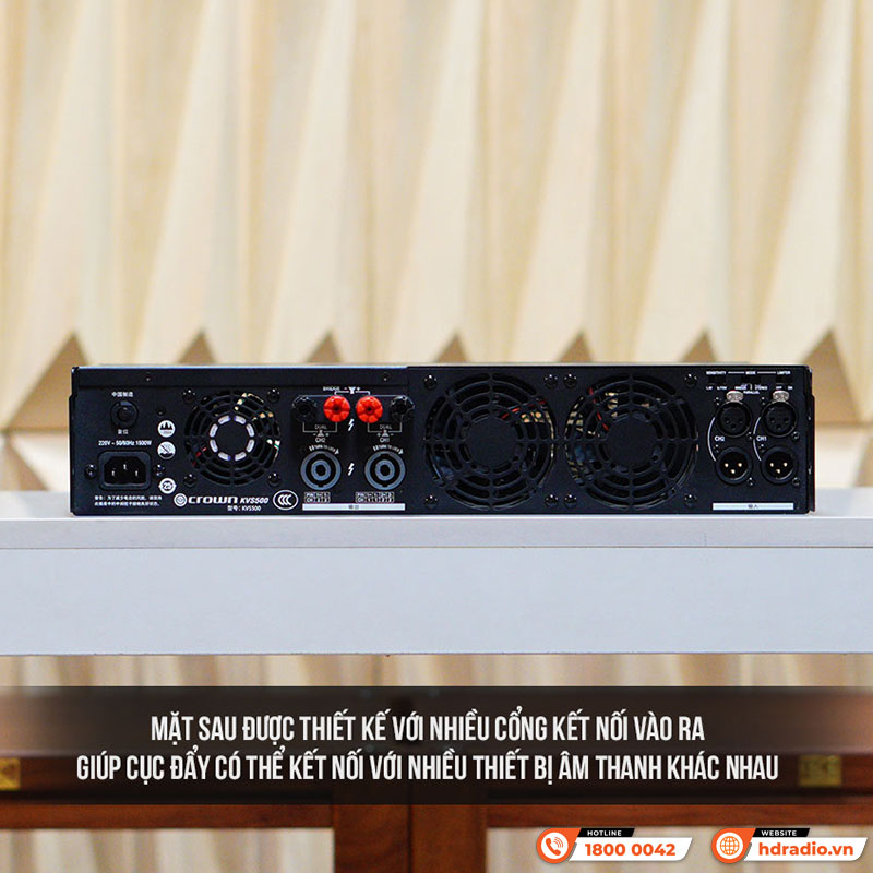 Cục đẩy công suất Crown KVS500, Class AB, 500W x 2 Kênh-3