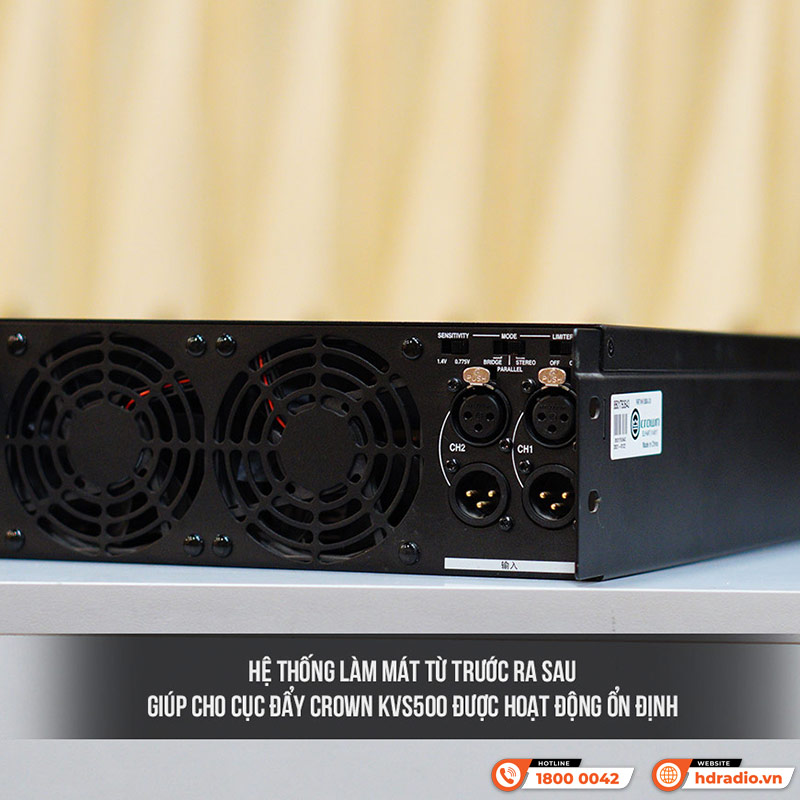 Cục đẩy công suất Crown KVS500, Class AB, 500W x 2 Kênh-7
