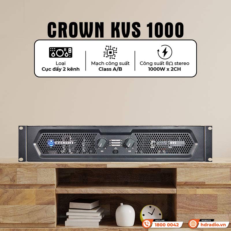 Cục đẩy công suất Crown KVS1000