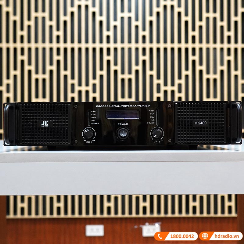 Cục công suất JKAudio H2400, 400W x 2 Kênh, Class H-1