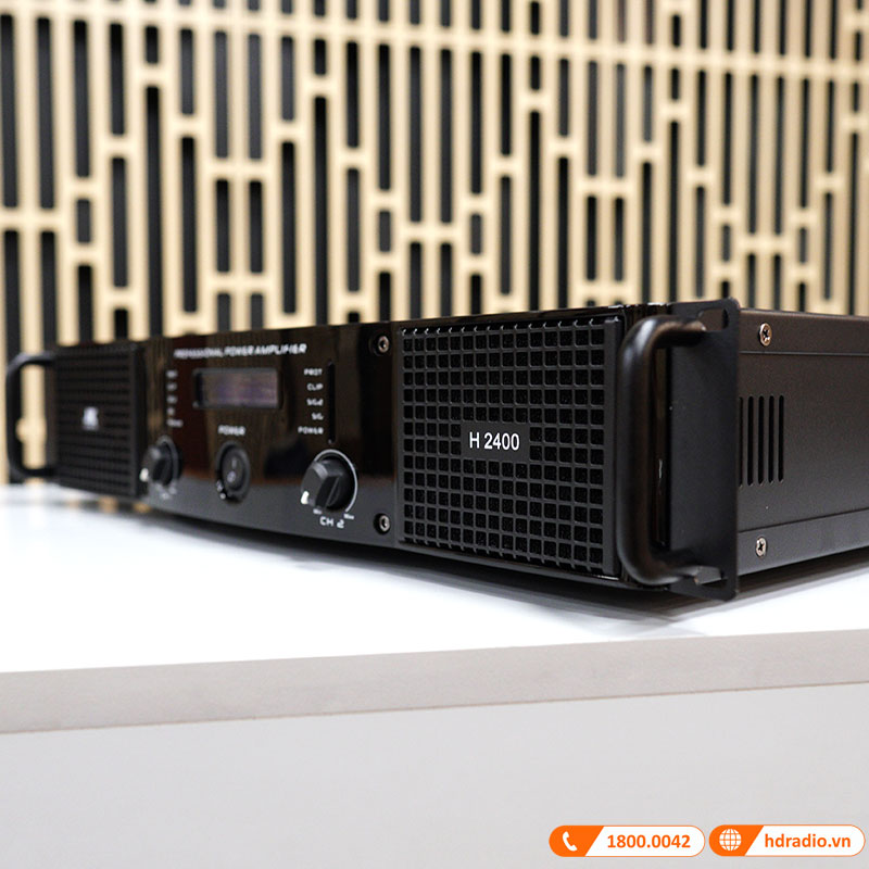 Cục công suất JKAudio H2400, 400W x 2 Kênh, Class H-5