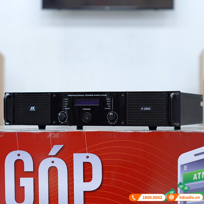 Cục công suất JKAudio H2600, Công suất 600W x 2 Kênh, Mạch Công suất Class H-11