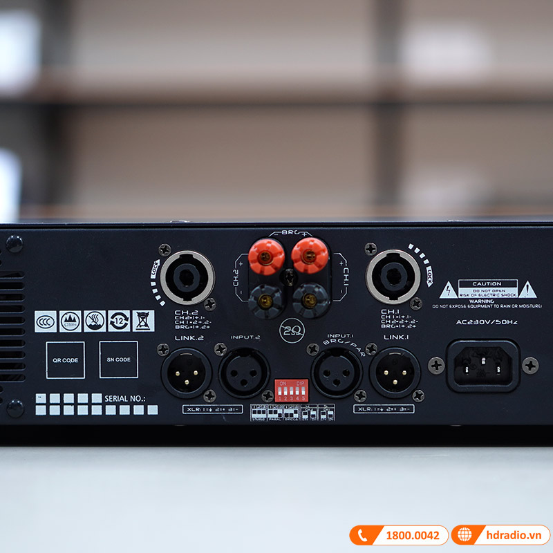 Cục công suất JKAudio H2600, Công suất 600W x 2 Kênh, Mạch Công suất Class H-10