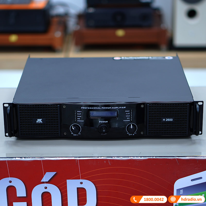Cục công suất JKAudio H2600, Công suất 600W x 2 Kênh, Mạch Công suất Class H-2