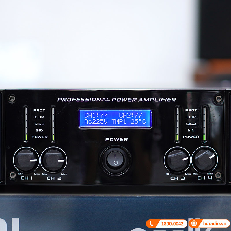 Cục công suất JKAudio H4600, 600W x 4 Kênh, Class H-7