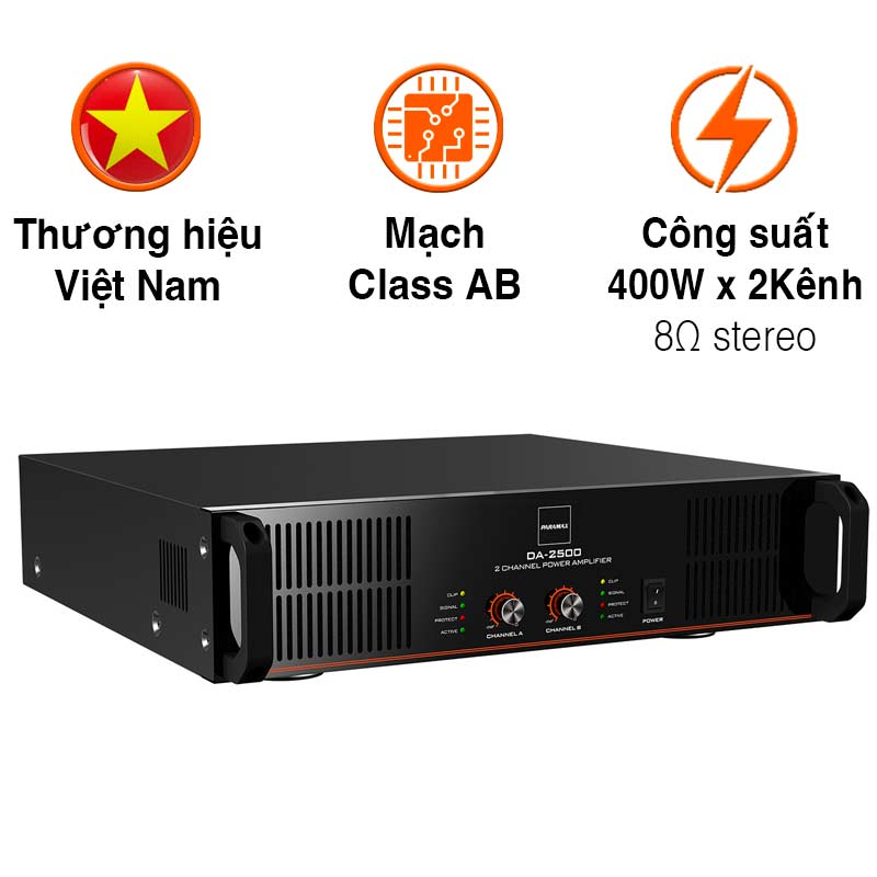 Cục đẩy Paramax DA2500, 400W x 2 Kênh
