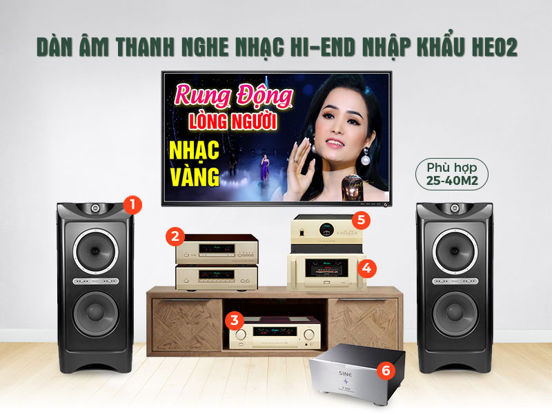 Dàn âm thanh nghe nhạc Hi-End HE02