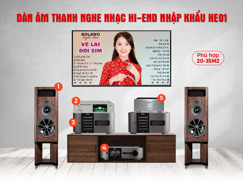 Dàn âm thanh nghe nhạc Hi-End HE01