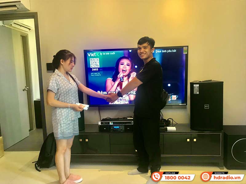 khách hàng mua Dàn karaoke gia đình GD85 tại hdradio