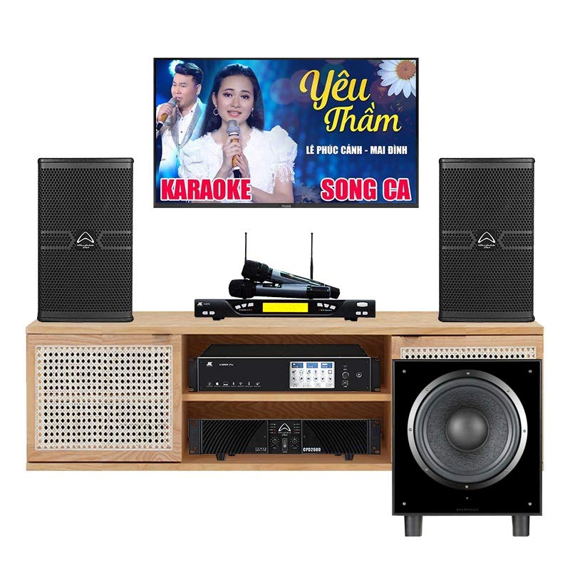 Dàn Karaoke Cao Cấp HDR22 ( Whafedale Anglo E10, CPD2600, Jkaudio X9900 Pro, K800, SW12 )