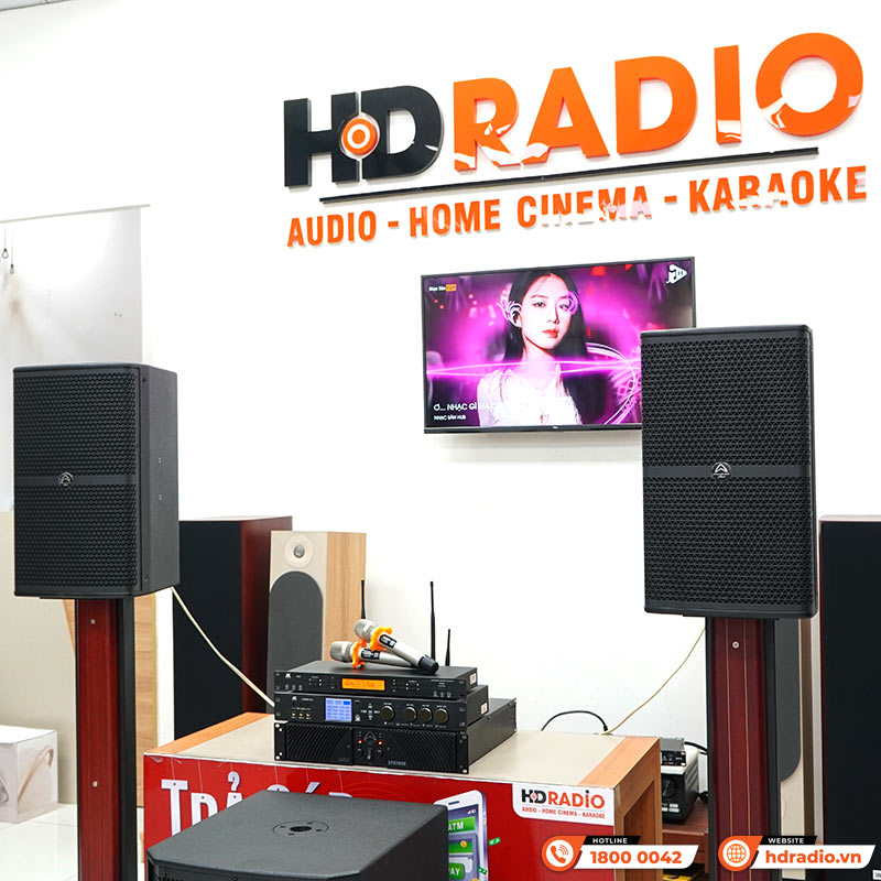Dàn Karaoke cao cấp HDR41 (Wharfedale Wh12 , Công suất, vang số,  Micro JKaudio B9, Sub)-2
